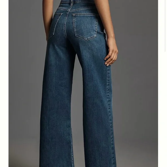 Frame Le Slim Palazzo Raw After Blue Jeans size 27 - Picture 2 of 15